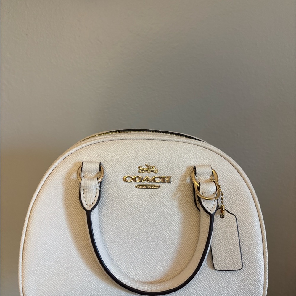 Coach Sydney Satchel Bag - Gold/Chalk - Picture 4 of 12